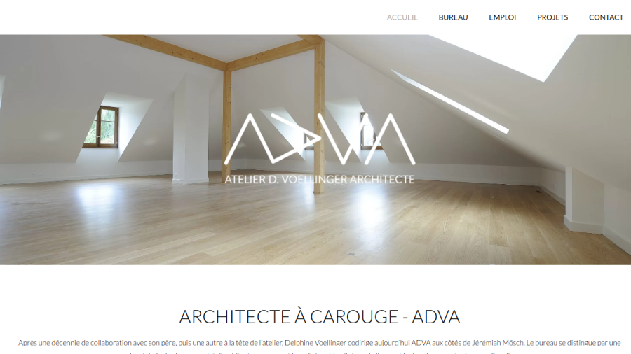 Aperçu du site ADVA