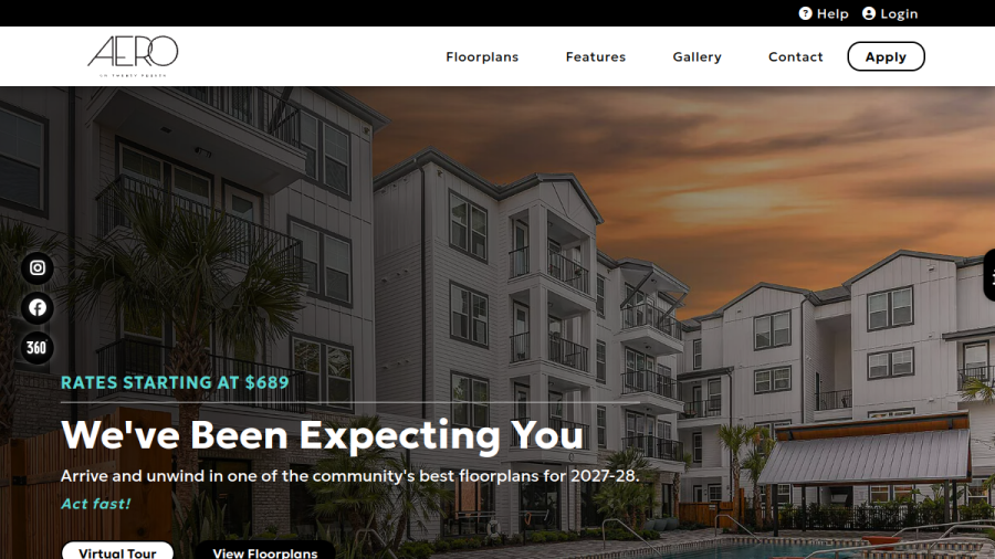 Aero on 24th website