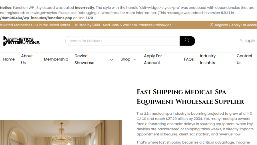 Aesthetics Distributions website