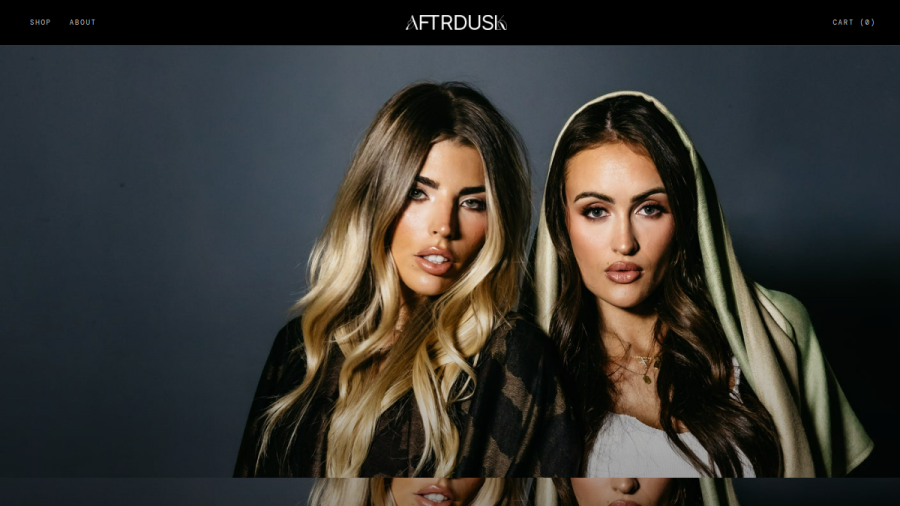 Screenshot of the AFTRDUSK website