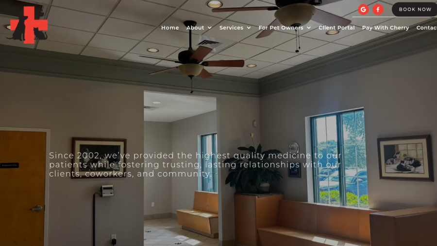 Animal Health Care Center website screenshot