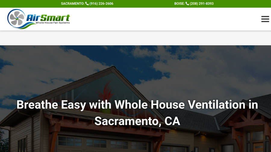 AirSmart Whole House Fan System website