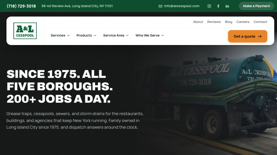 A & L Cesspool website