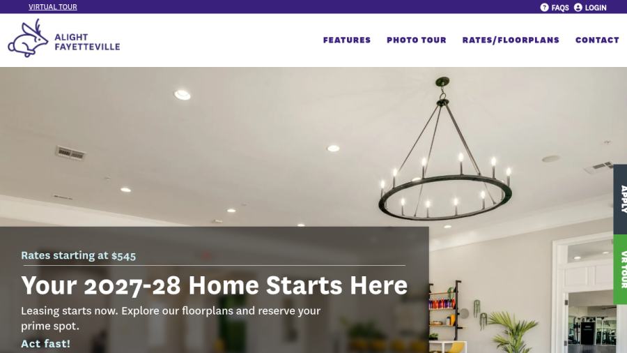 Alight Fayetteville website