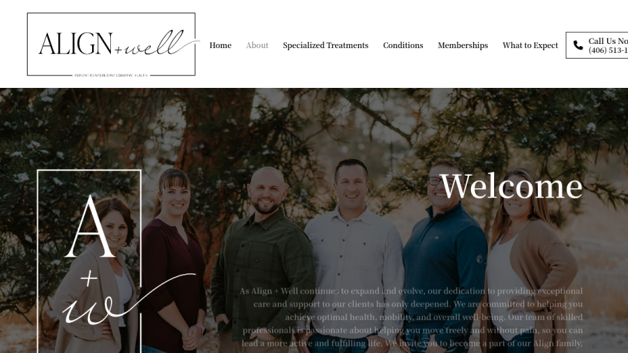 Align  Well website