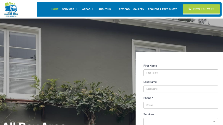 All Bay Area Junk Removal website
