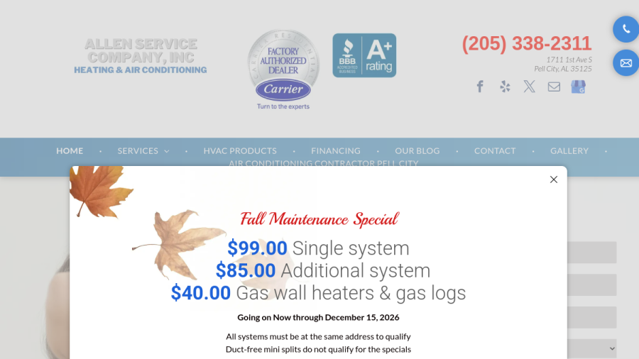Allen Service Company, Inc website