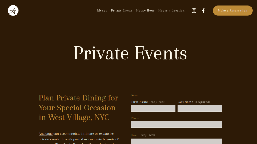 Analogue website