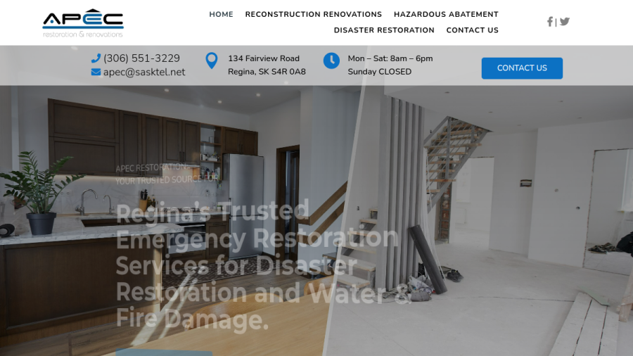 Apec Restoration & Renovations website