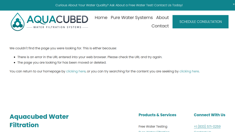 Aquacubed website