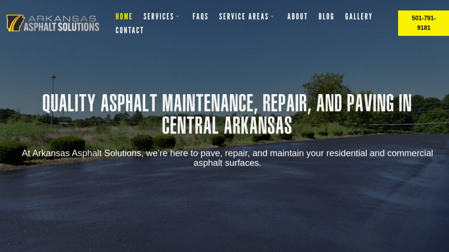 Arkansas Asphalt Solutions website