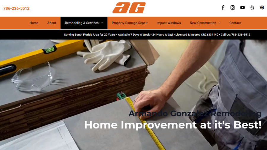 Armando Gonzalez Remodeling LLC website