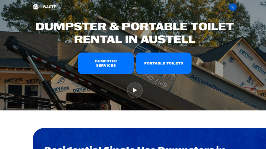 Screenshot of the ADM Rolloff, LLC website