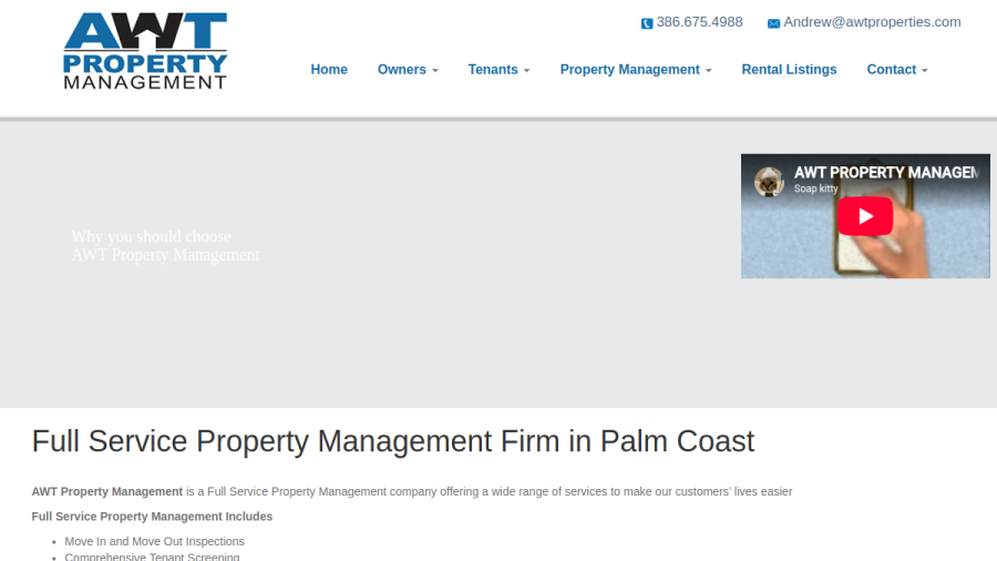AWT Property Management website