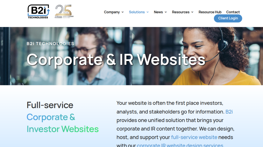 B2i Technologies, Inc. website screenshot