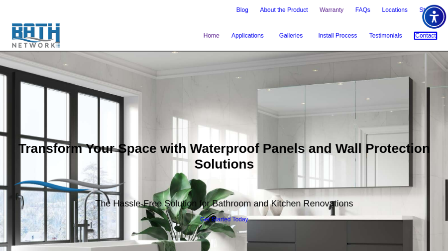 Screenshot of the Bath Network website