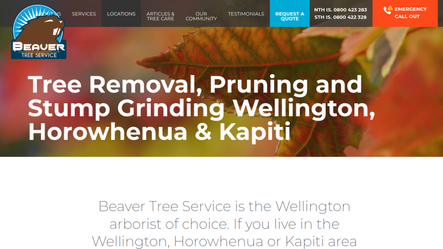 Beaver Tree Service website