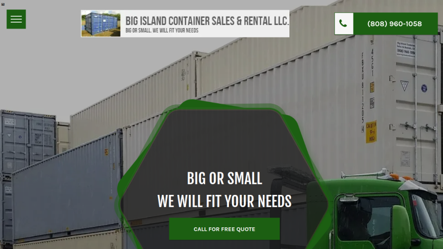 Big Island Container Sales & Rentals LLC website