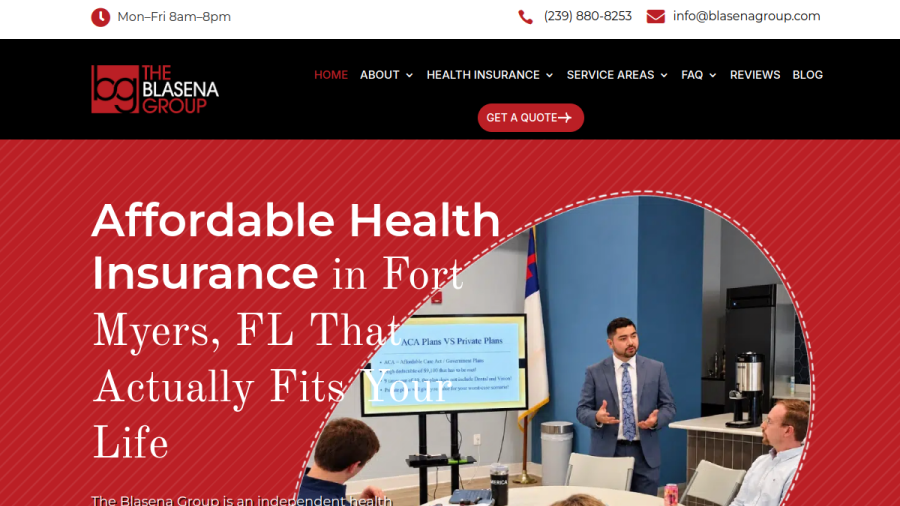 The Blasena Group website