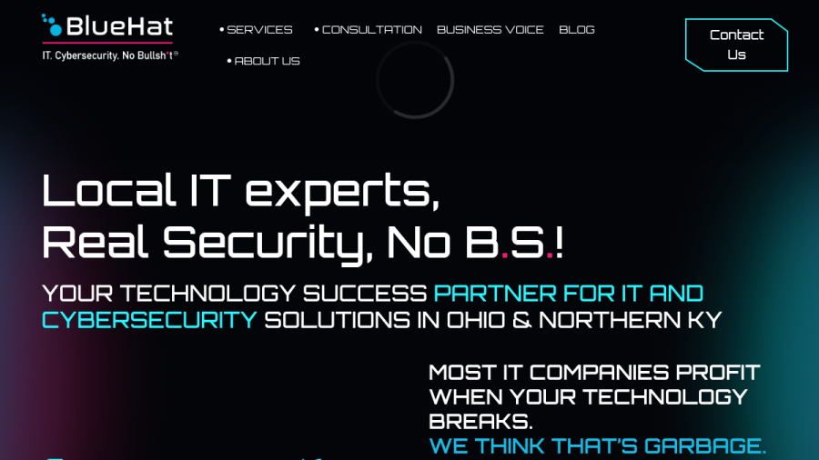 BlueHat website screenshot