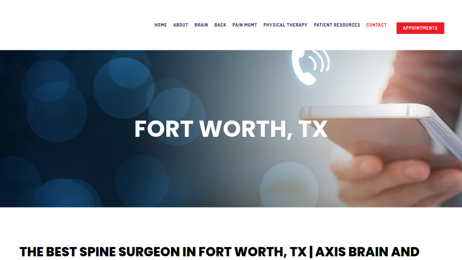 Axis Brain and Back Institute, PLLC website