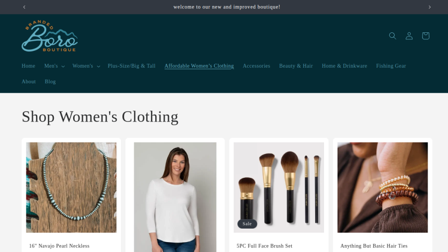 Screenshot of Branded Boro Boutique website