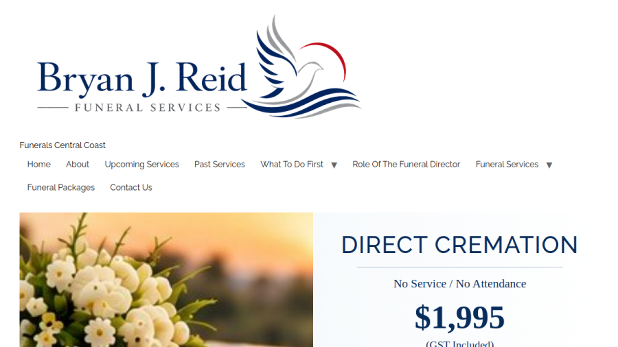Bryan J Reid Funeral Services website