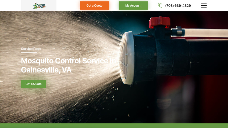 Screenshot of the Turf's Up! website