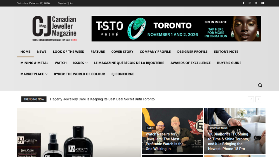 Canadian Jeweller Magazine website