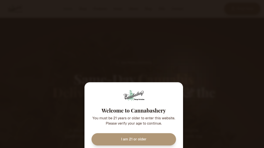 Screenshot of The Cannabashery website