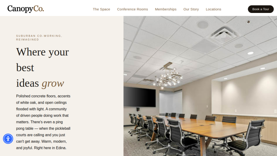 Screenshot of CanopyCo. website