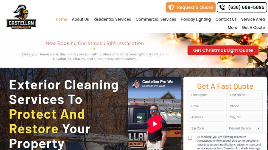 Castellan Pro Wash website
