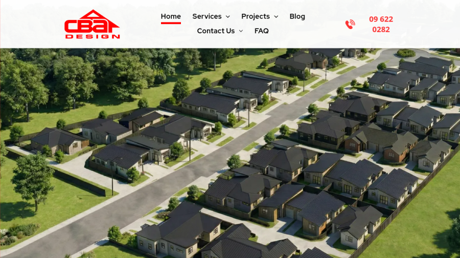 Screenshot of CBA Design Ltd website