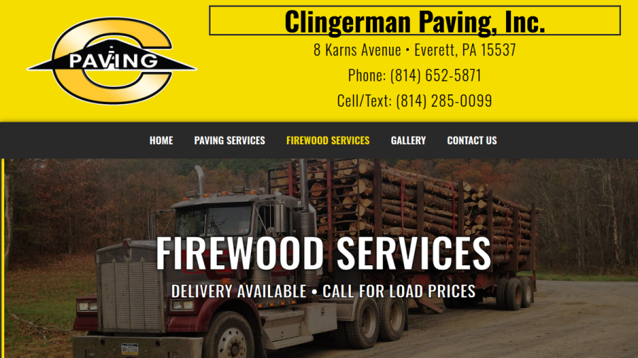 Clingerman Paving Inc website