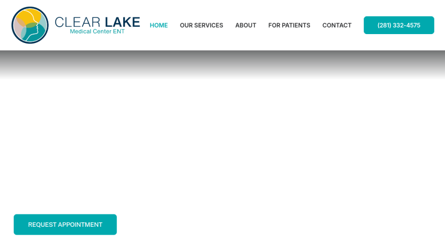 Screenshot of Clear Lake Medical Center ENT website