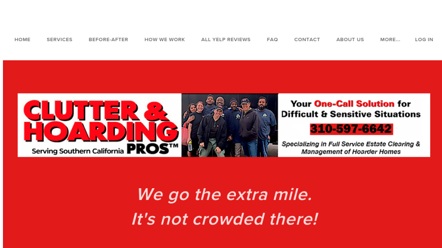 Screenshot of Clutter And Hoarding Pros website