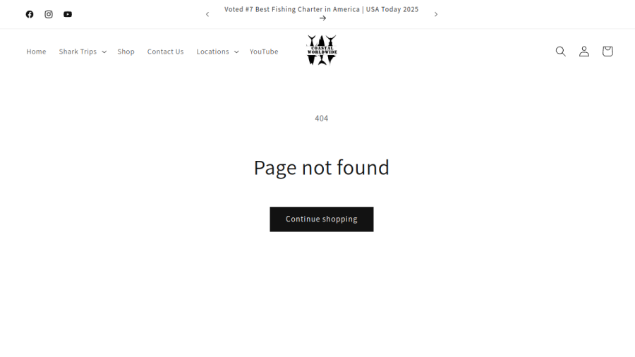 Screenshot of the Coastal WorldWide LLC website
