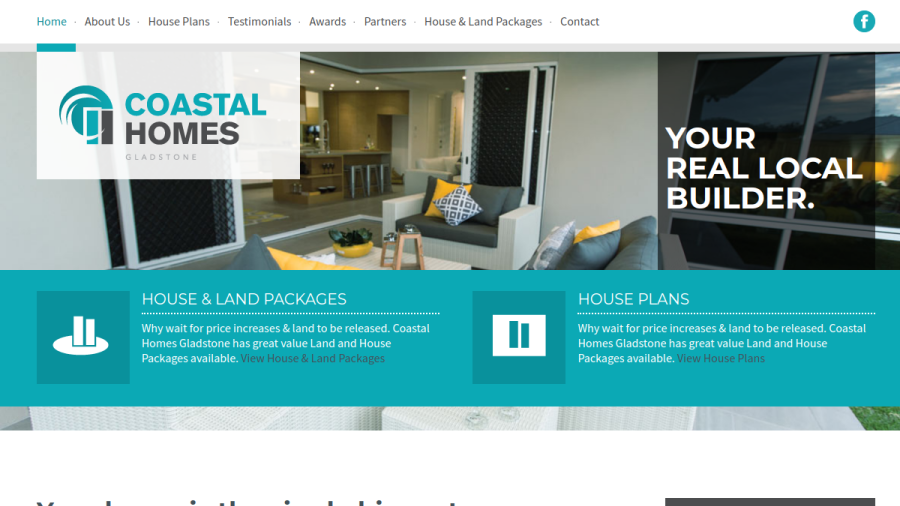Coastal Homes Gladstone website