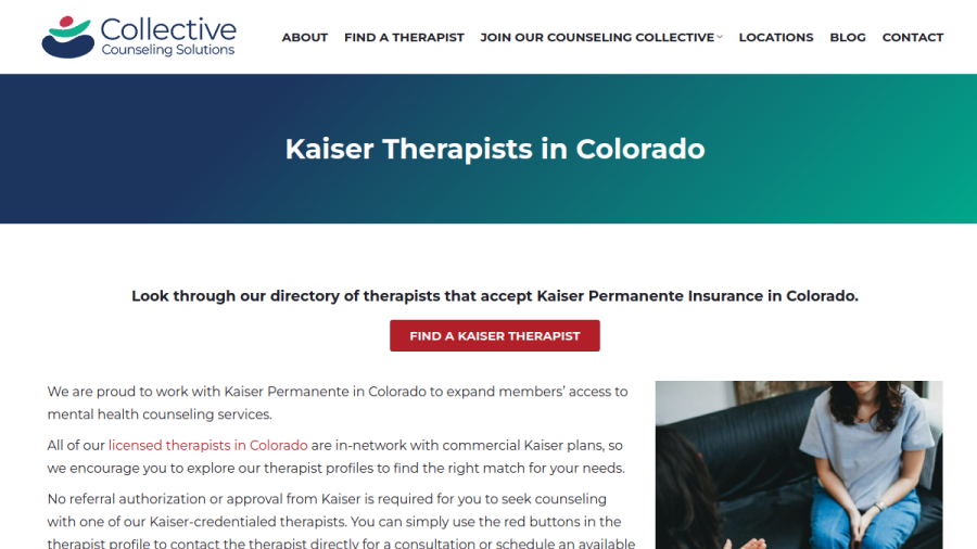 Collective Counseling Solutions website screenshot