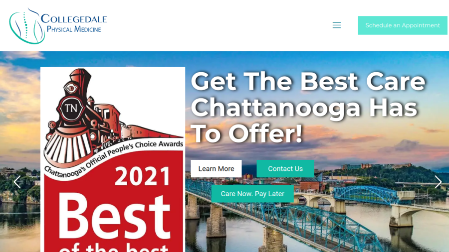 Collegedale Physical Medicine website screenshot