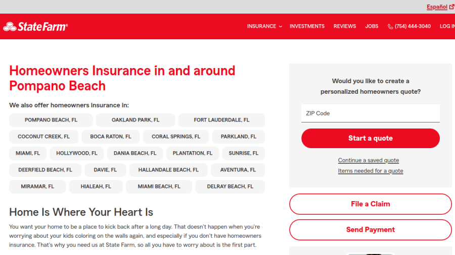Screenshot of the Consuelo Miller - State Farm Insurance Agent website