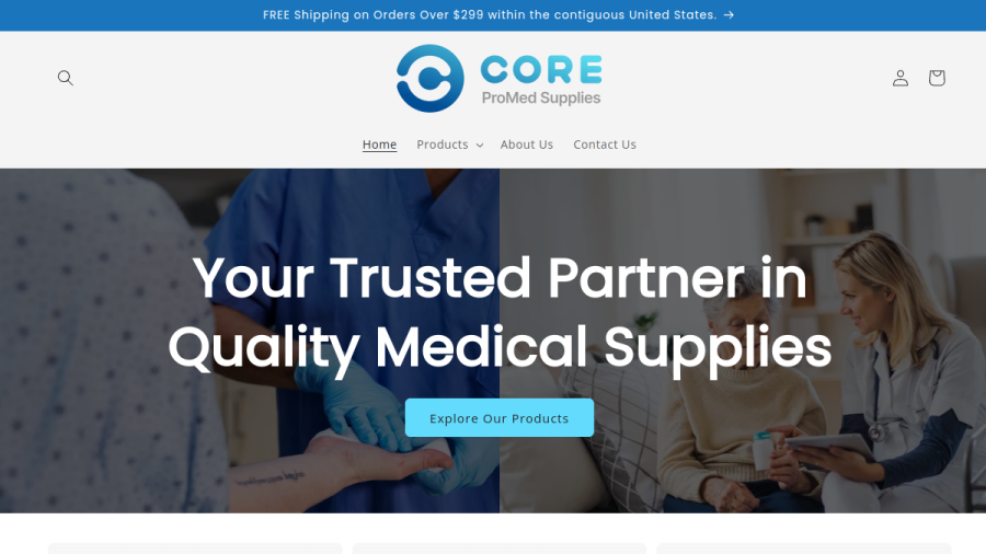 Core ProMed Supplies website