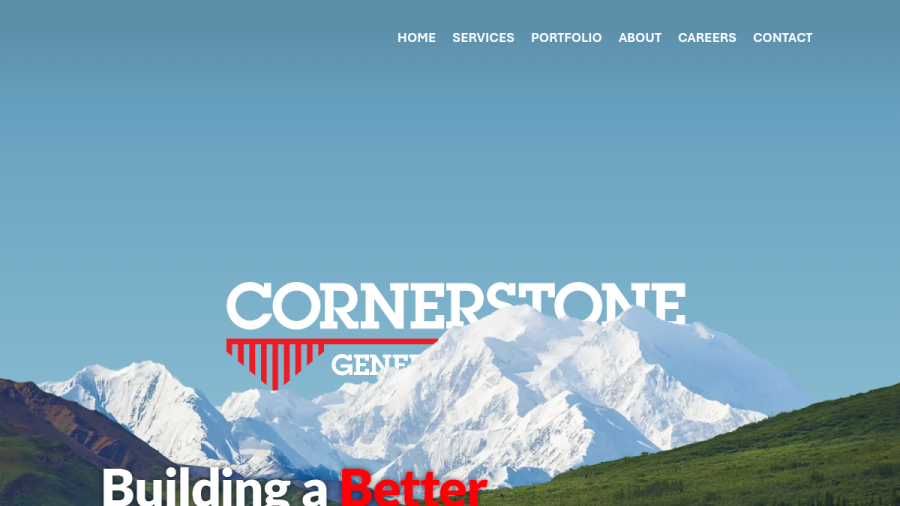 Cornerstone General Contractors website