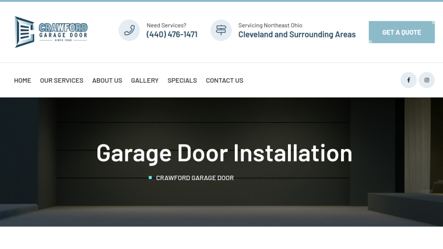 Crawford Garage Door website