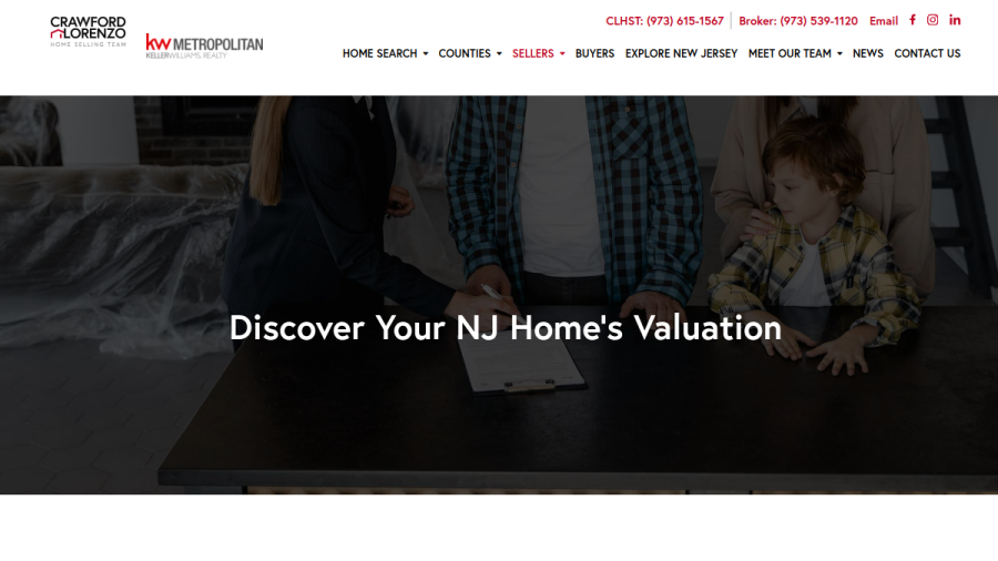 Crawford Lorenzo Home Selling Team website