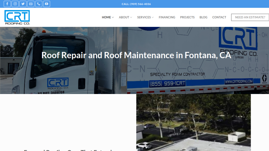 CRT Roofing Co. Inc, website