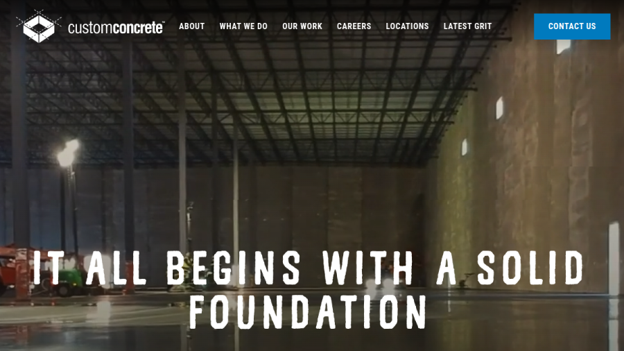 Custom Concrete website