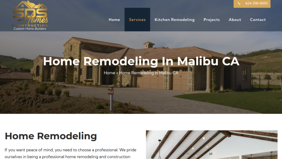 Home Remodeling Malibu CA website