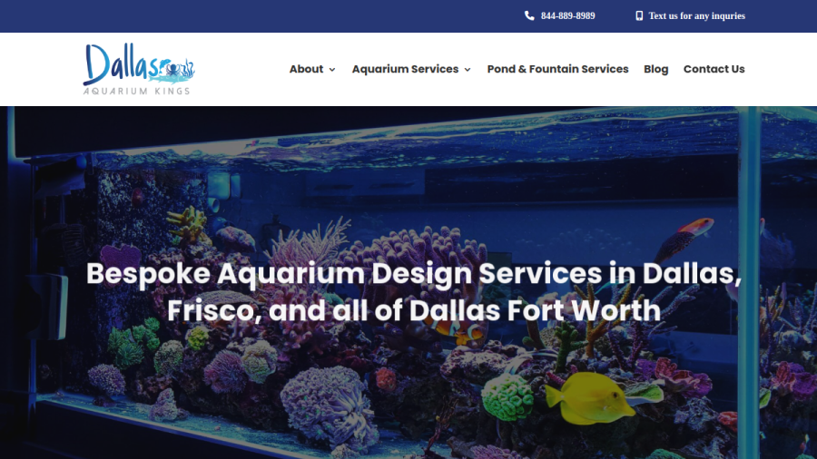 Dallas Aquarium Kings website