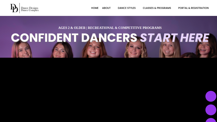 Dance Designs Dance Complex website